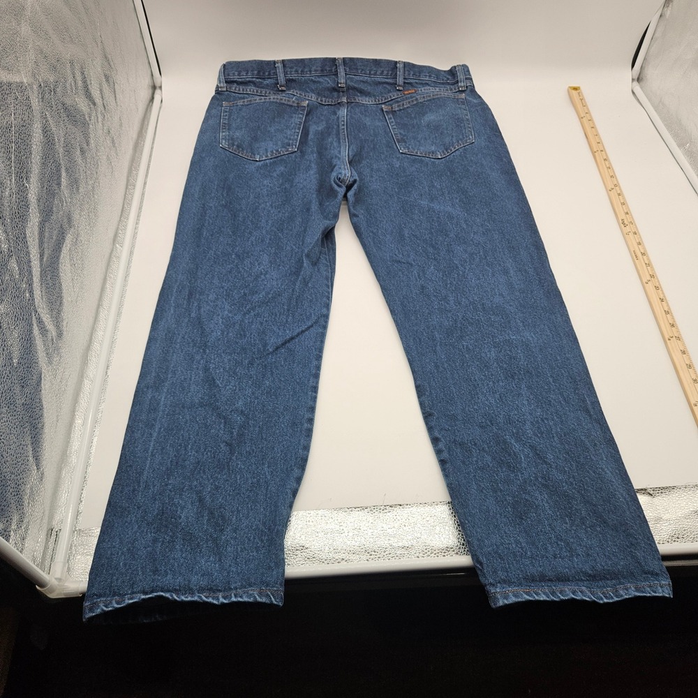 Rustler Mens Regular Fit‎ Straight Leg Blue Denim Jeans 42x30 - Picture 5 of 9